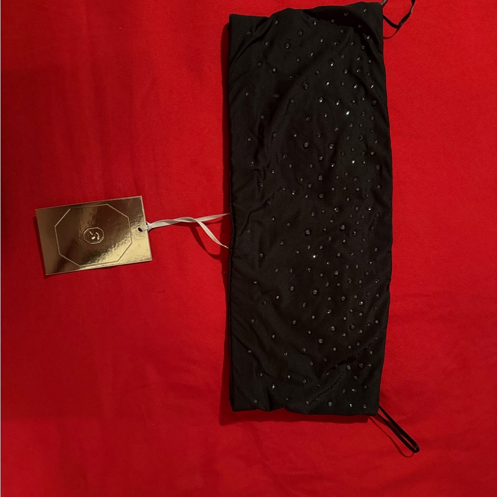 SKIMS x SWAROVSKI Black Bandeau Top